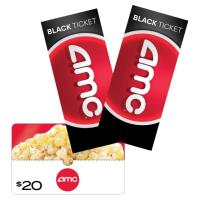 2 AMC Movie Tickets with Gift Card