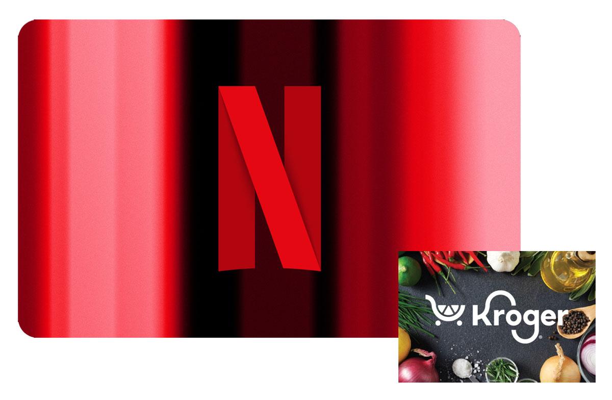 $60 Netflix eGift Card + $10 Kroger Card for $60