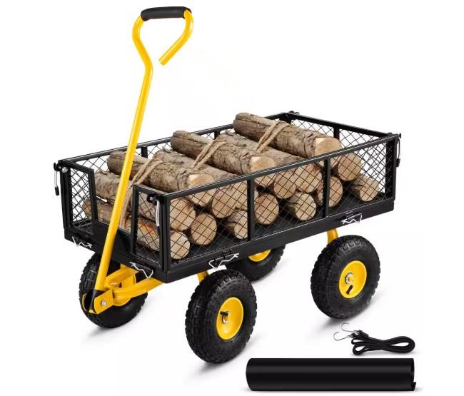 Vevor Heavy Duty Steel Garden Wagon Cart for $74.99 Shipped