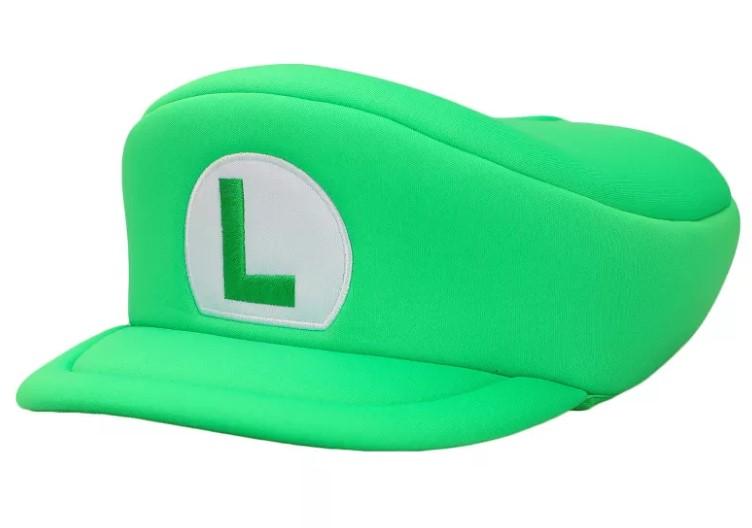 Super Mario Bros Luigi L Patch Adult Green Beret Cap for $14.99