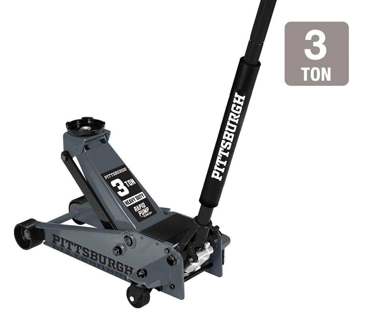 Pittsburgh 3-Ton Floor Jack with Rapid Pump for $79.99