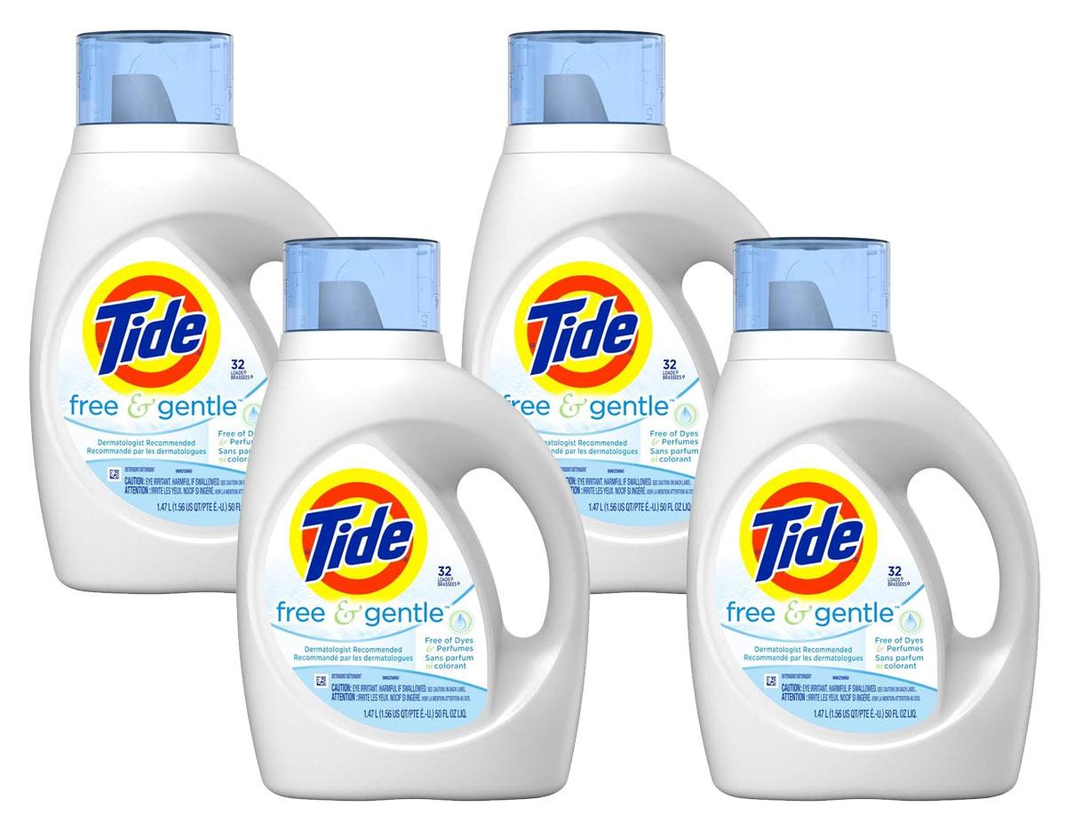 Tide Liquid Laundry Detergent 4 Pack for $41.56 Shipped