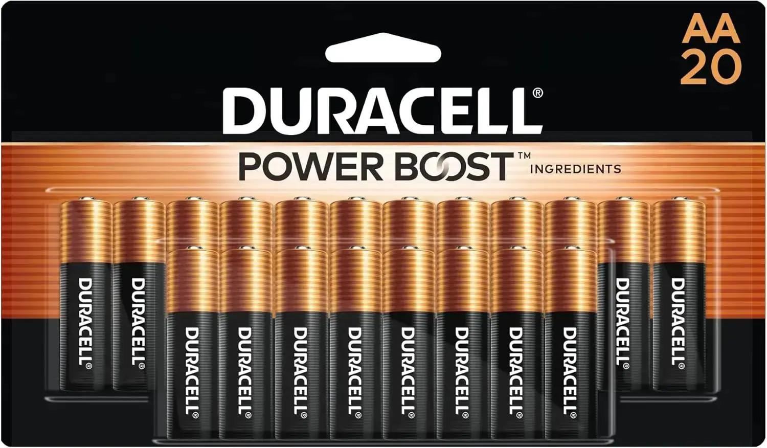 Duracell Coppertop AA Alkaline Batteries 20 Pack for $9.22