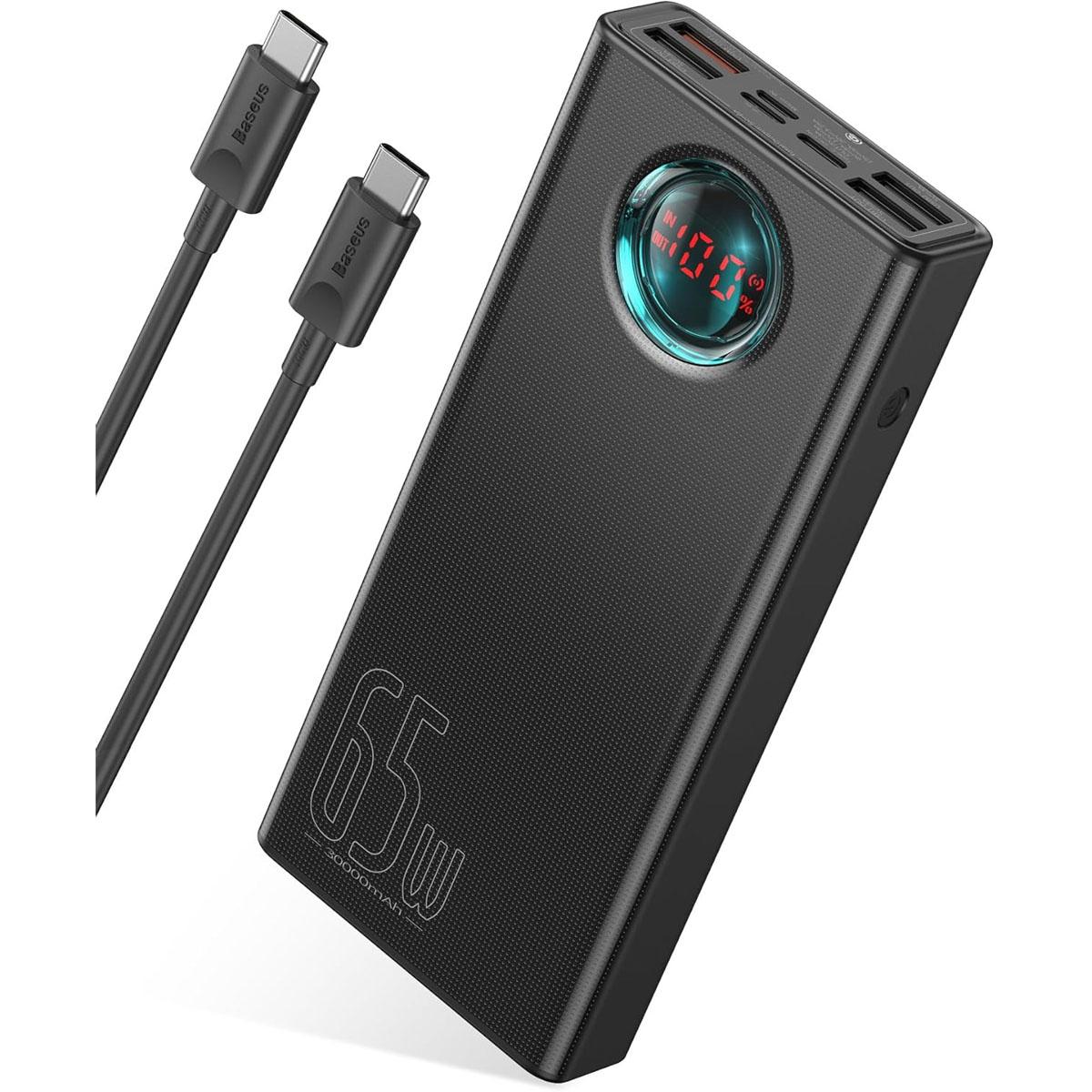 Baseus 65W 30000mah 7-Port Portable Charger for $43.67 Shipped