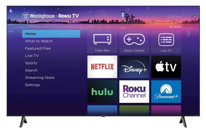 Westinghouse 75in 4k Roku Smart TV for $389.99 Shipped