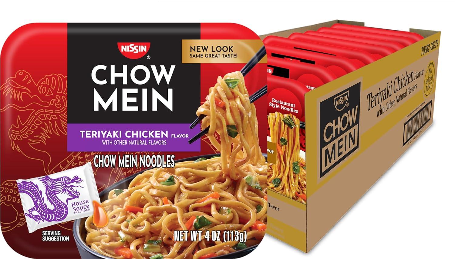 Nissin Chow Mein Microwavable Noodles Teriyaki Flavor for $7.52