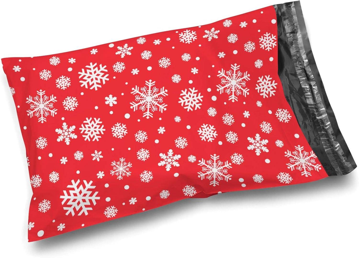 100 Shop4Mailers 10 x 13 Christmas Poly Mailer Bags for $7.99