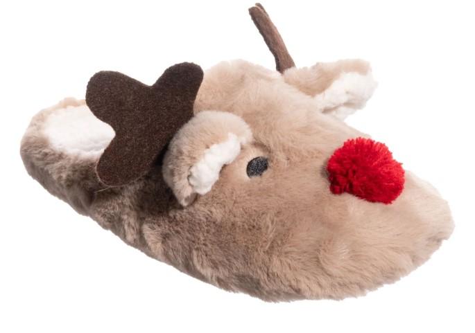 Isotoner Womens Holiday Reindeer Slippers for $7.99