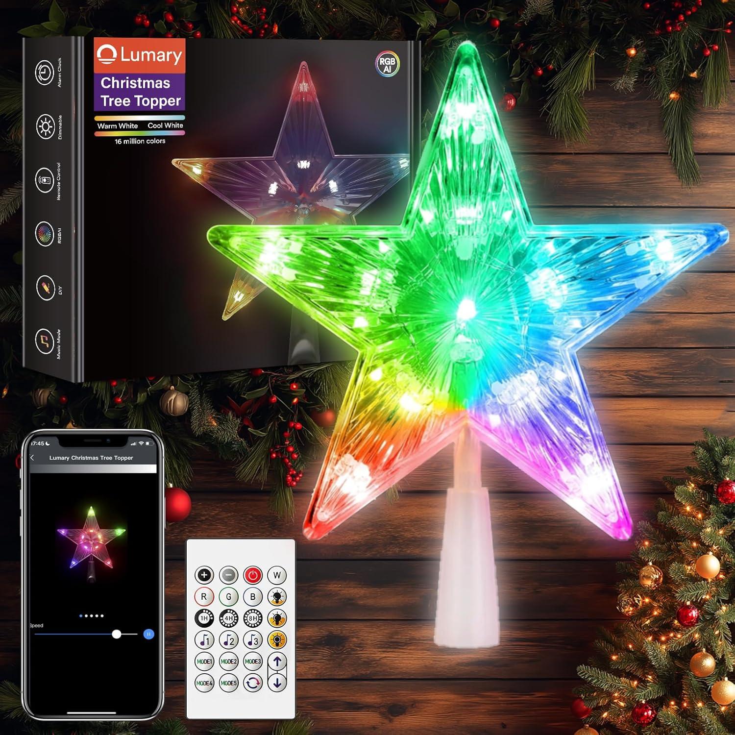 Lumary Smart Christmas Tree Topper for $9.99