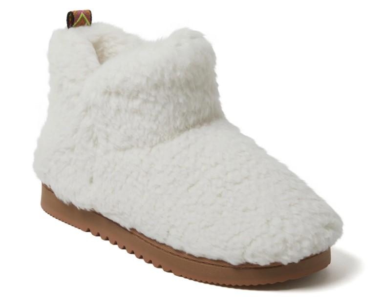 Dearfoams Cozy Comfort Teddy Bootie Slippers for $9.99