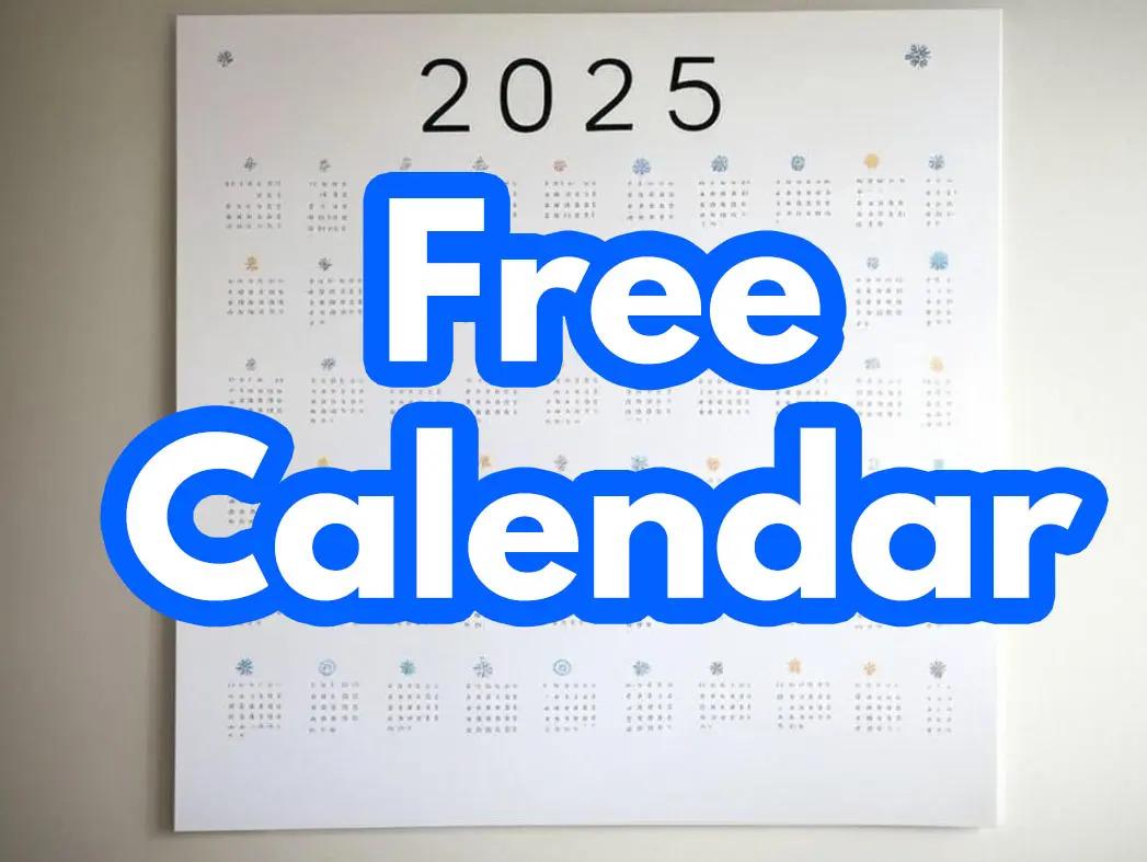 Free 2025 Calendars Giveaway