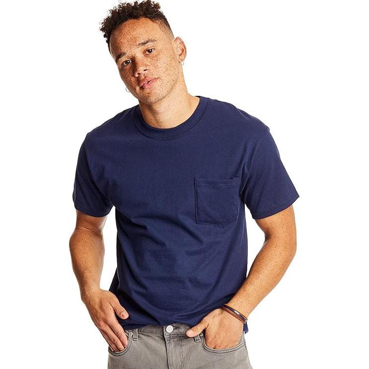 Hanes Cotton Heavyweight Pocket Large T-Shirt 2 Pack for $6.39