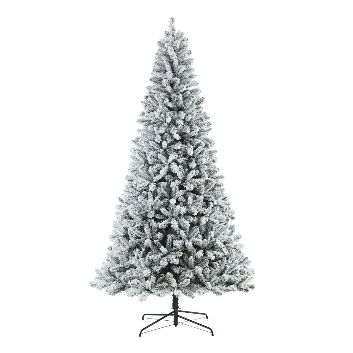 Holiday Time 9ft Pre-Lit Flocked Christmas Tree for $99 Shipped