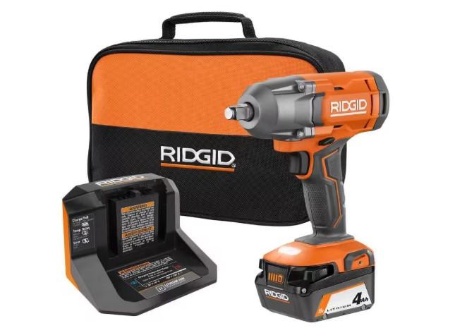 Ridgid Cordless 1/2 Impact Wrench Kit with Battery for $99 Shipped