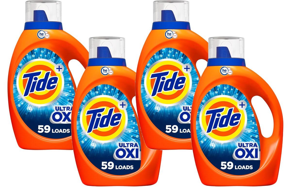 Tide Ultra Oxi Liquid Laundry Detergent 4 Pack for $26.96 Shipped