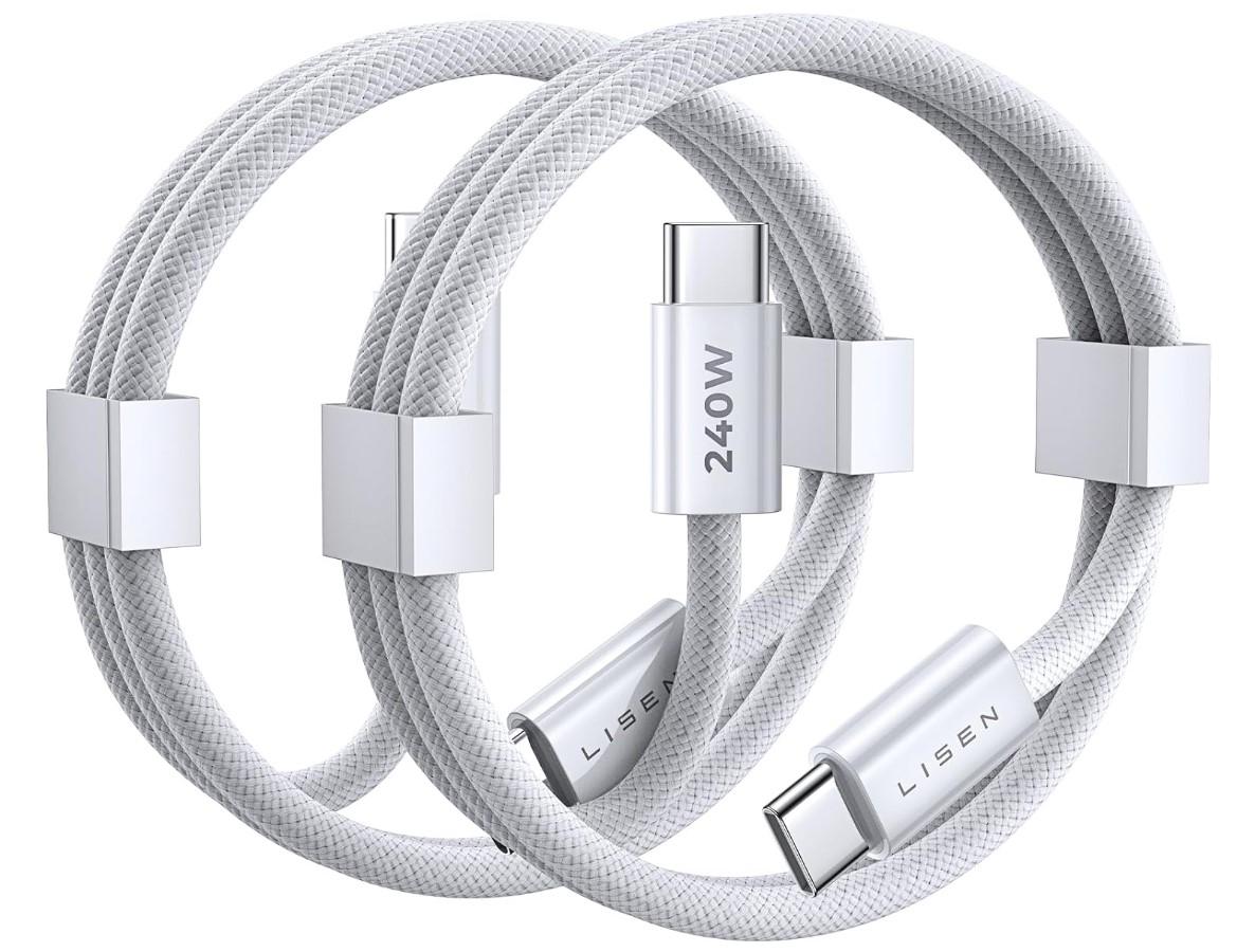 Lisen 240w USB-C Cables 2 Pack for $5.39