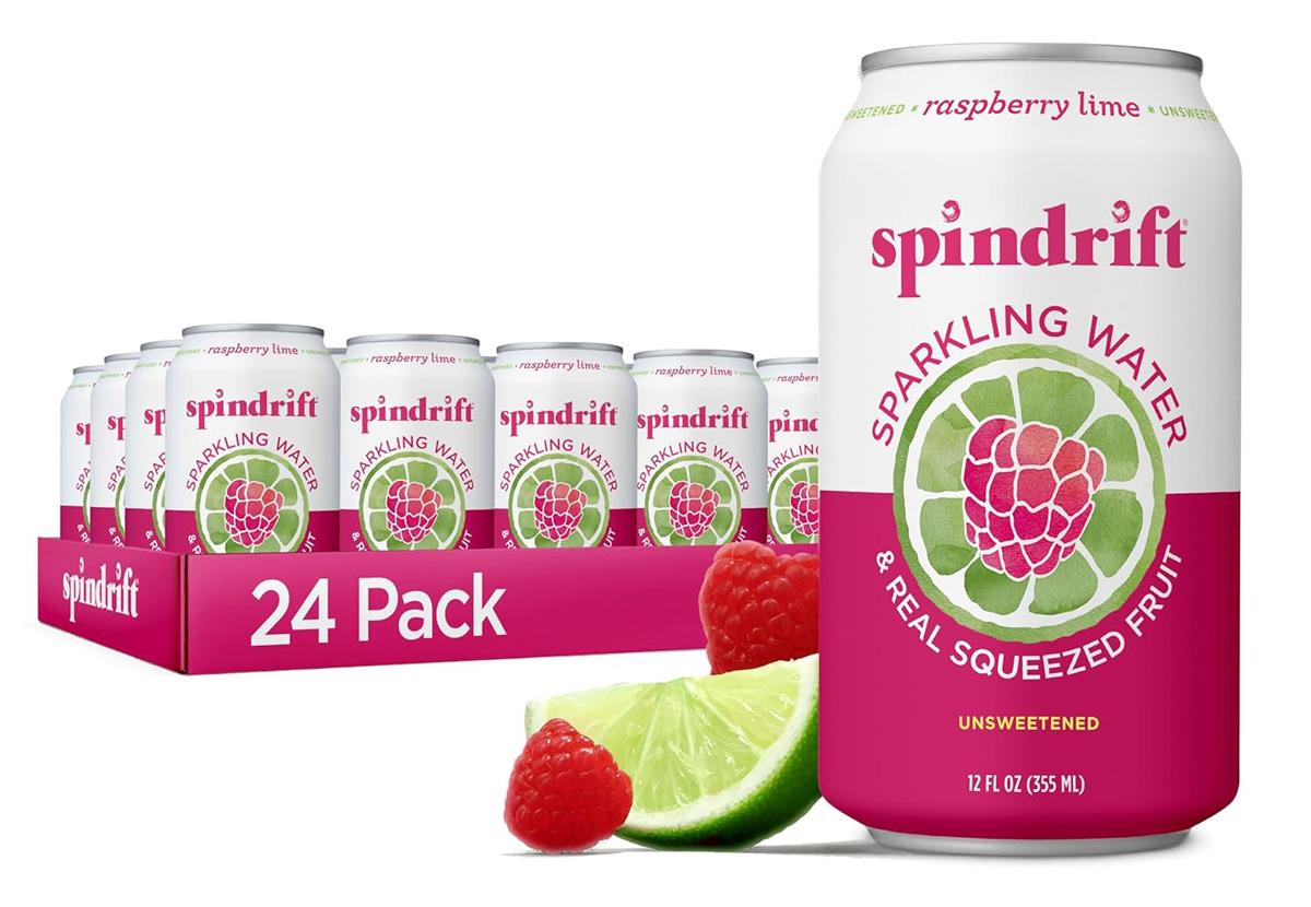 Spindrift Sparkling Water Raspberry Lime 24 Pack for $13.48