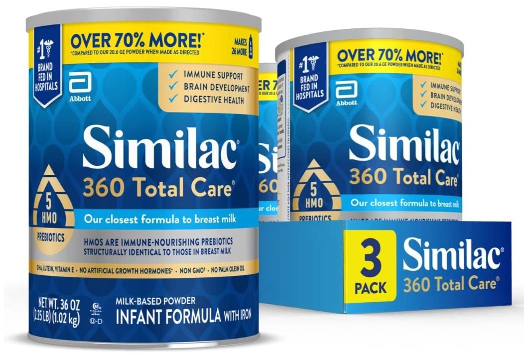 Similac 360 Total Care Infant Formula 3 Pack for $103.18 Shipped