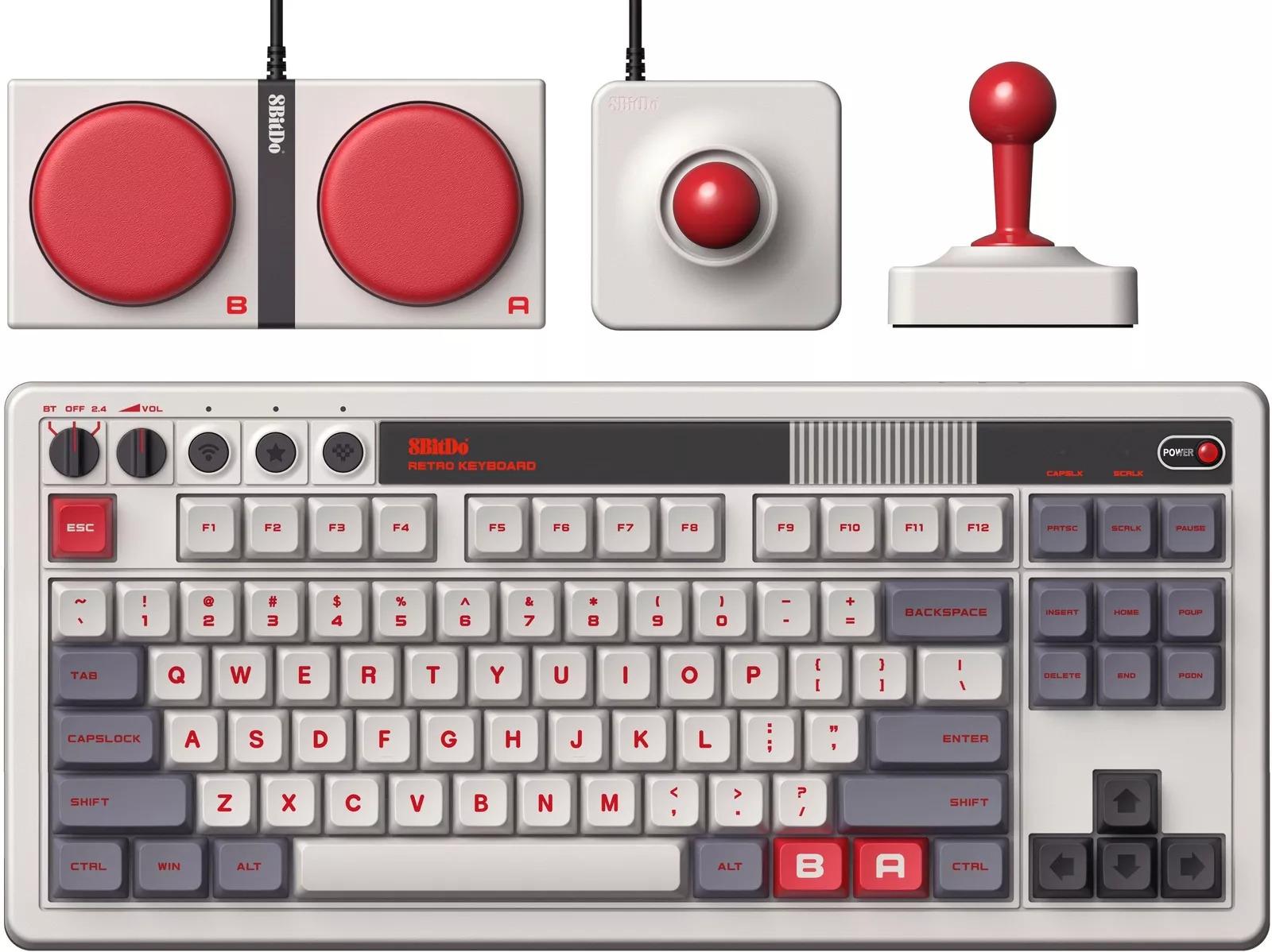 8BitDo Retro Mechanical Keyboard with Joystick for $69.99 Shipped