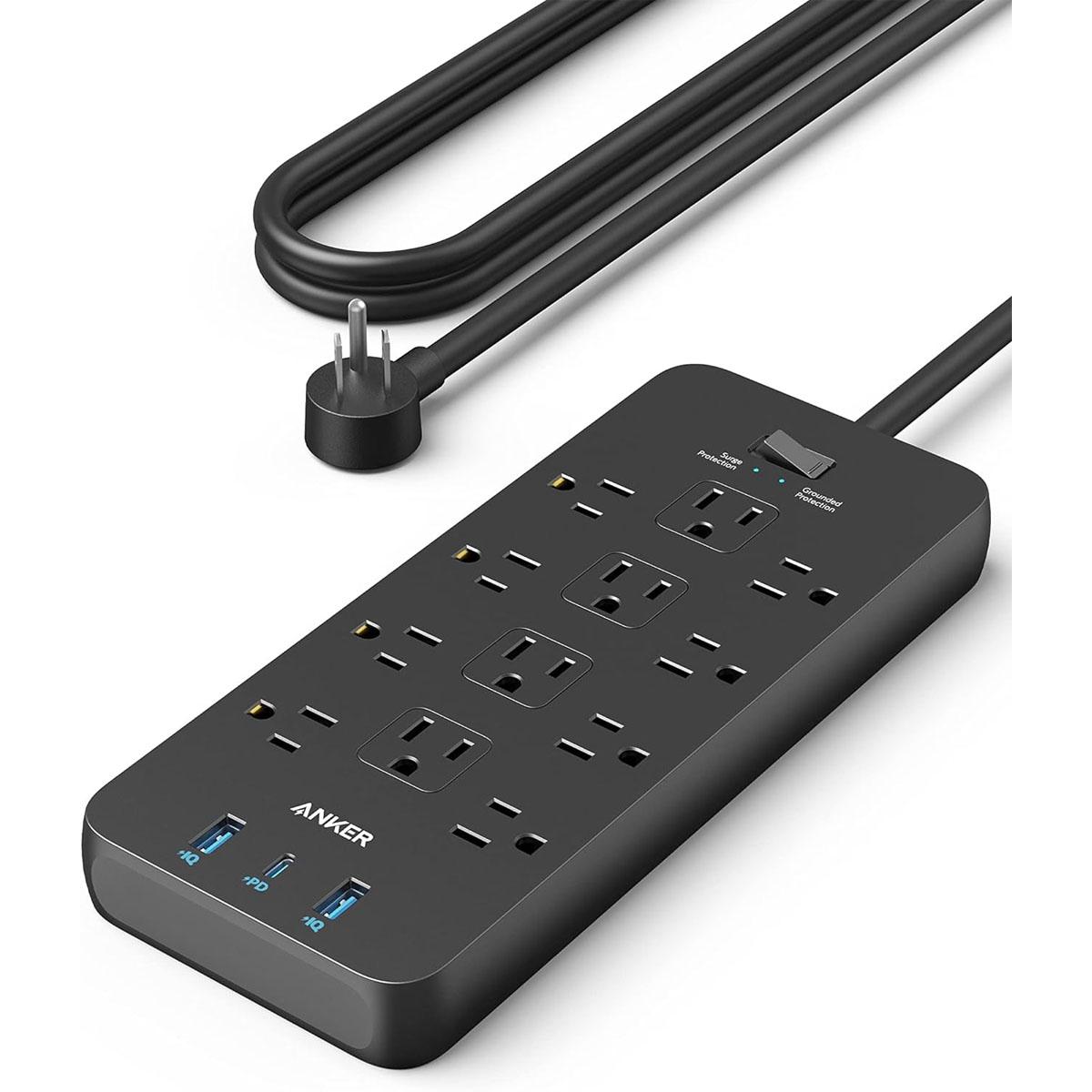 Anker 12 Outlet Surge Protector Power Strip 2100J for $21.98