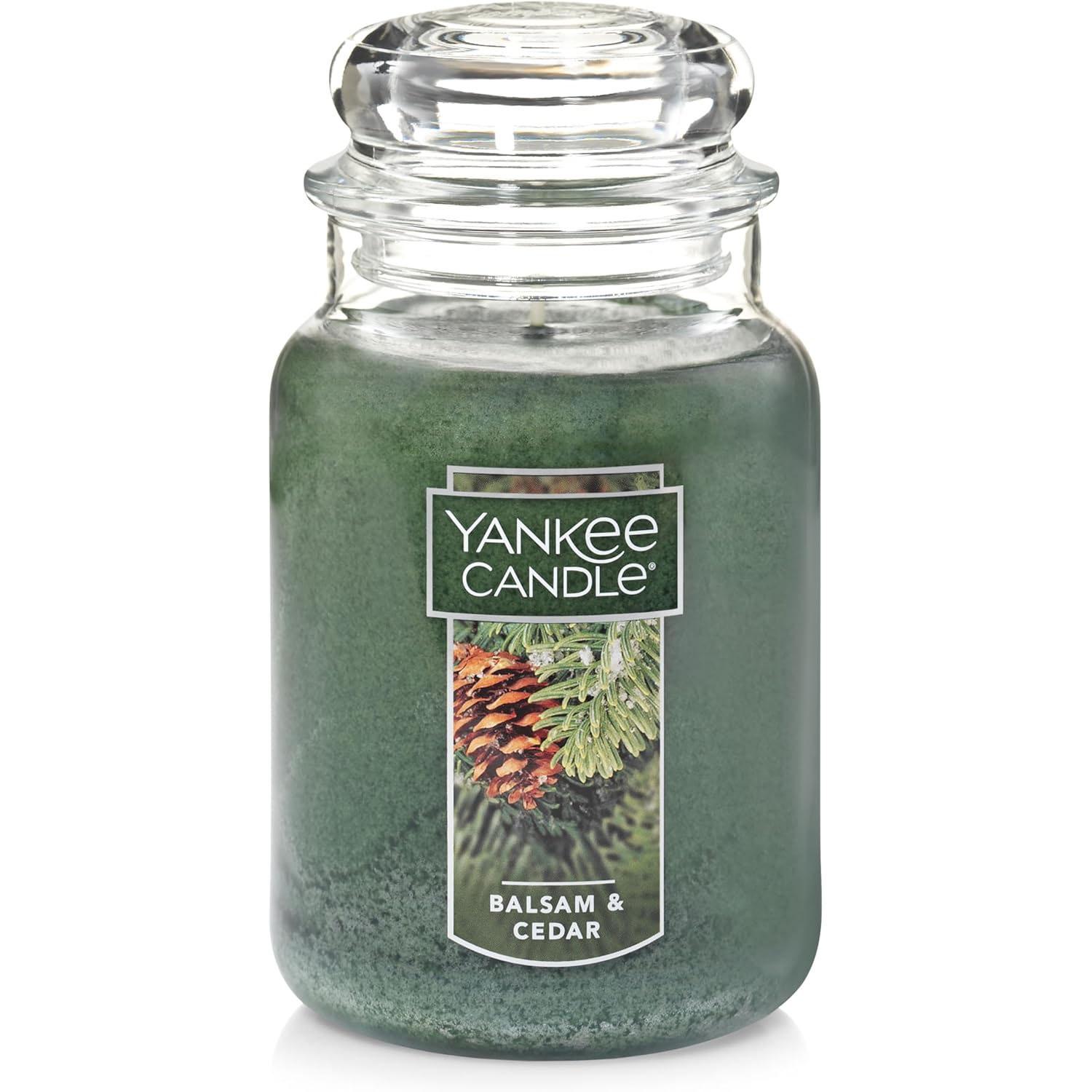 Yankee Candle Balsam and Cedar Wick Candle for $11.77