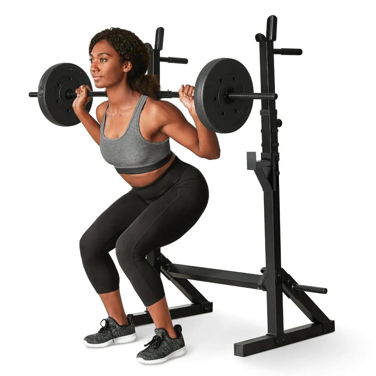 Athletic Works Adjustable Squat Rack for $43.49 Shipped