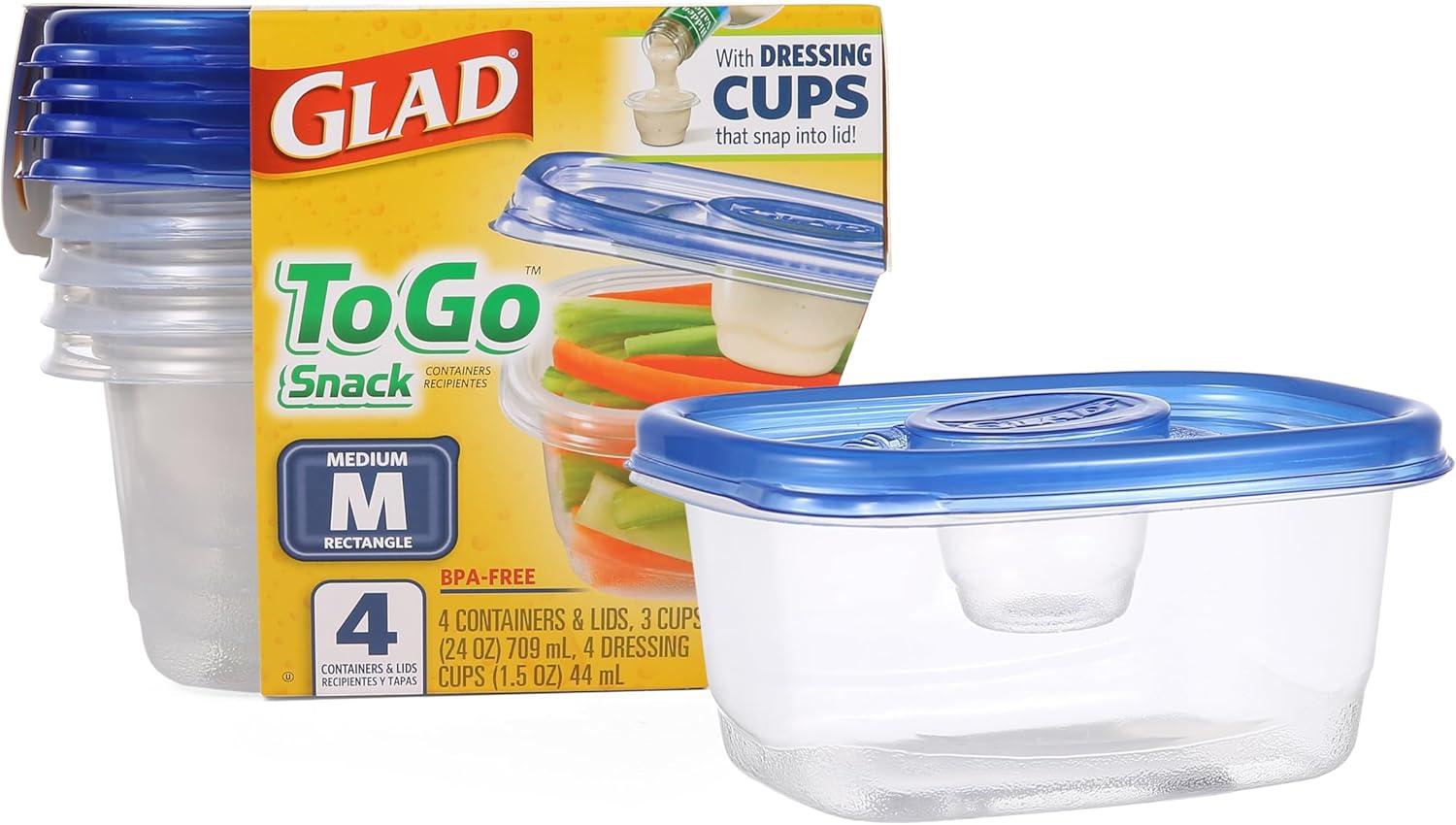 GladWare To Go Snack Food Storage Containers for $3.24