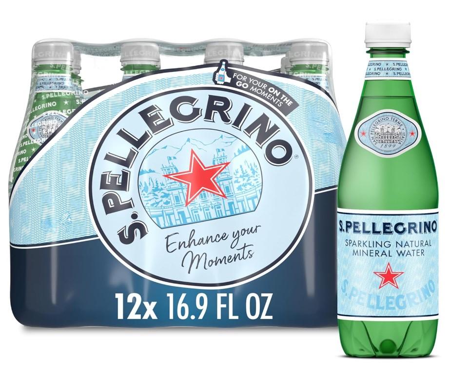 S.Pellegrino Sparkling Natural Mineral Water 12 Pack for $6.30