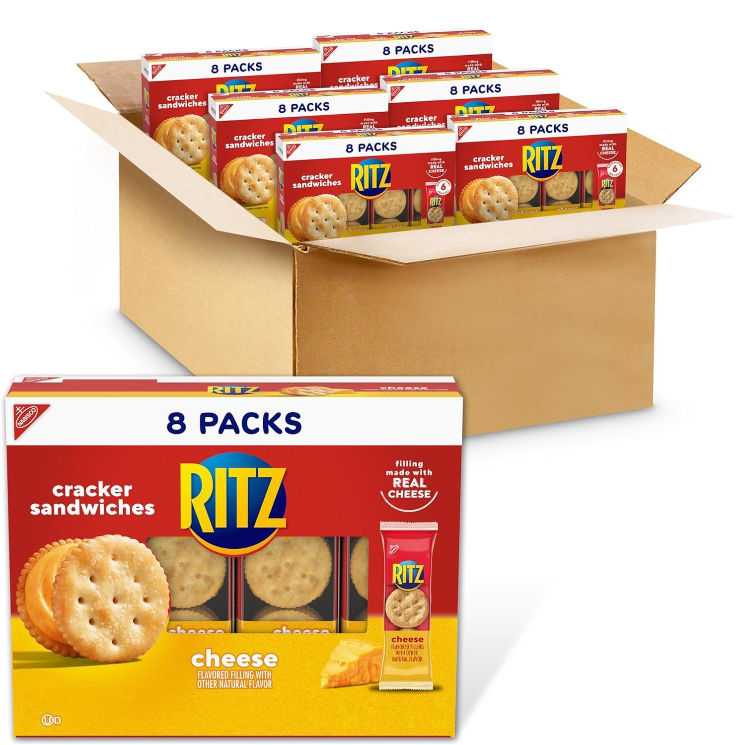 RITZ Cheese Sandwich Crackers 48 Pack for $12.74