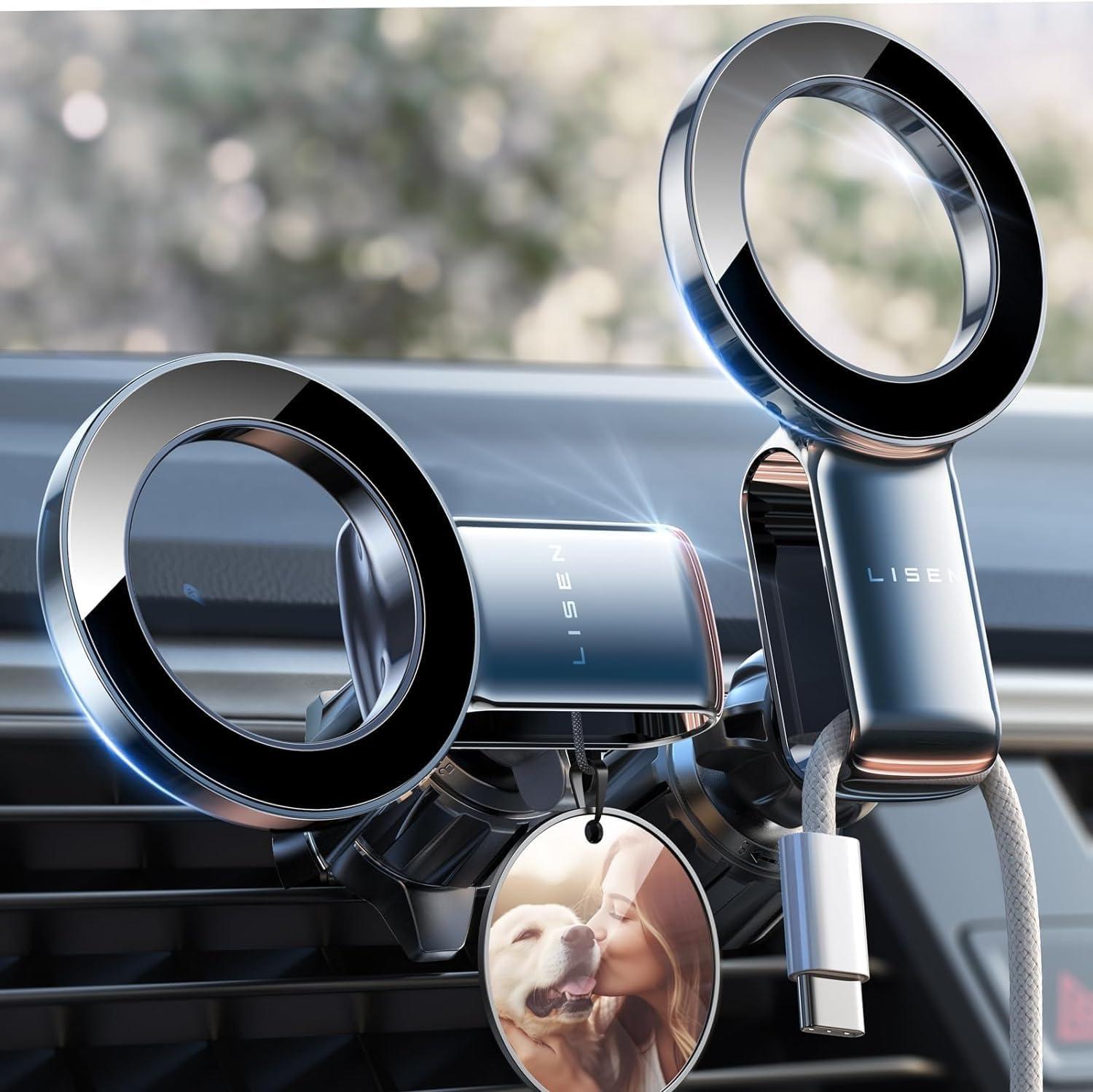 Lisen Fits MagSafe Car Mount Phone Holder for $5.99