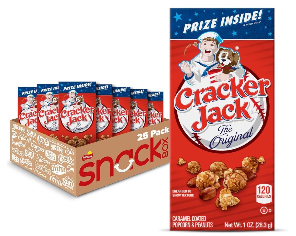 Cracker Jack Caramel Coated Popcorn and Peanuts 25 Pack for $9.18