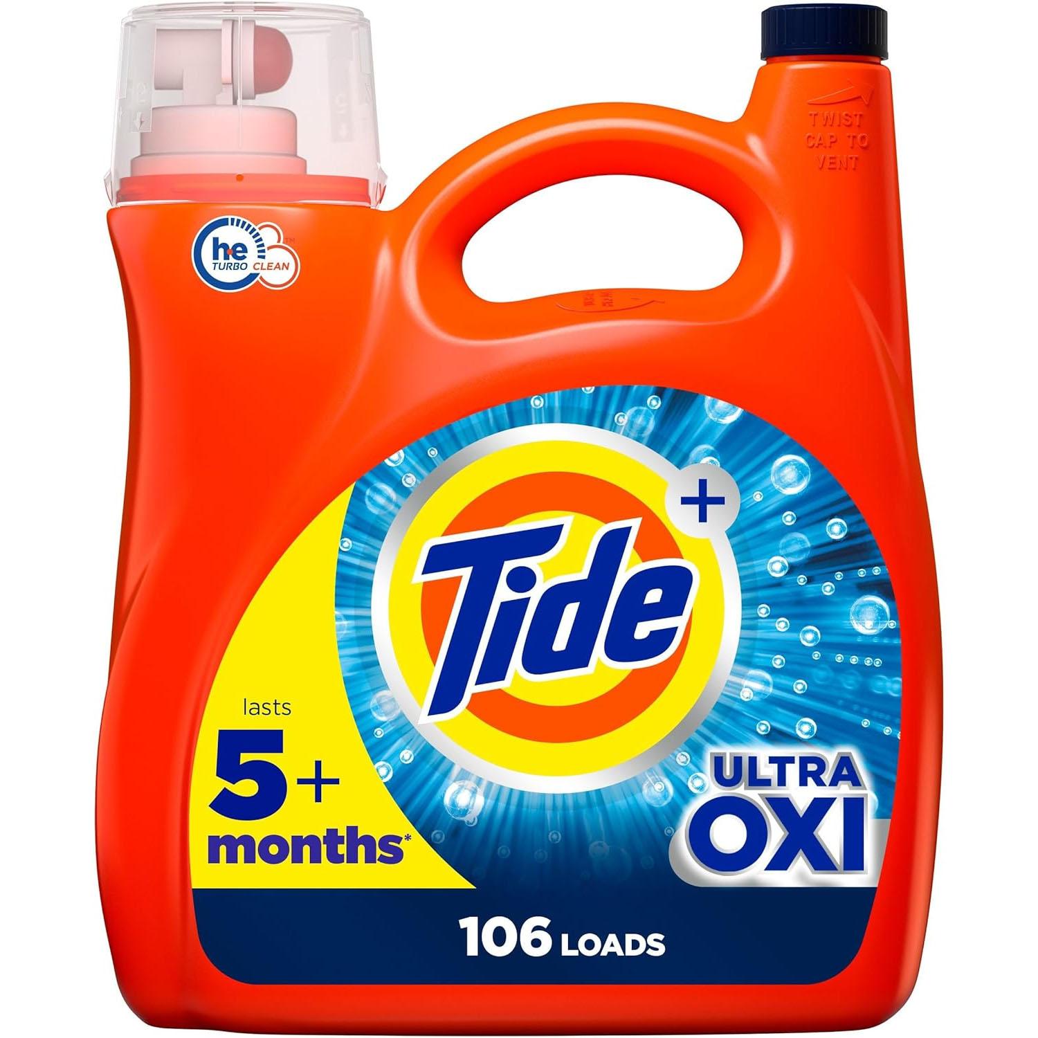 Tide Ultra Oxi Liquid Laundry Detergent 106 Loads for $13.93