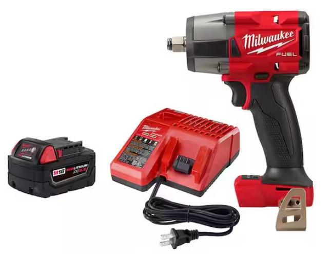 Milwaukee M18 Fuel Gen-2 18v Torque Impact Wrench Starter Kit for $189 Shipped