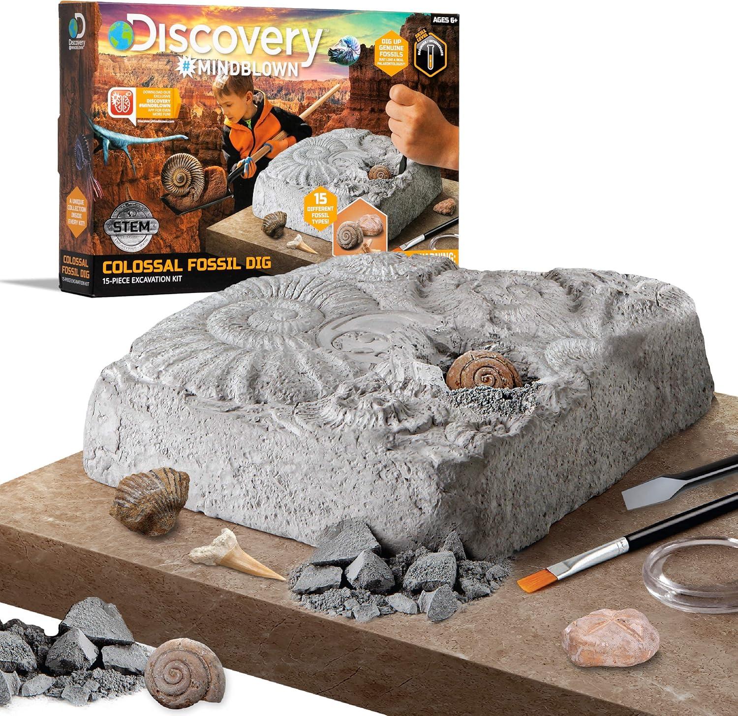 Discovery Colossal Fossil Dig Set Archeology Excavation Kit for $8.64