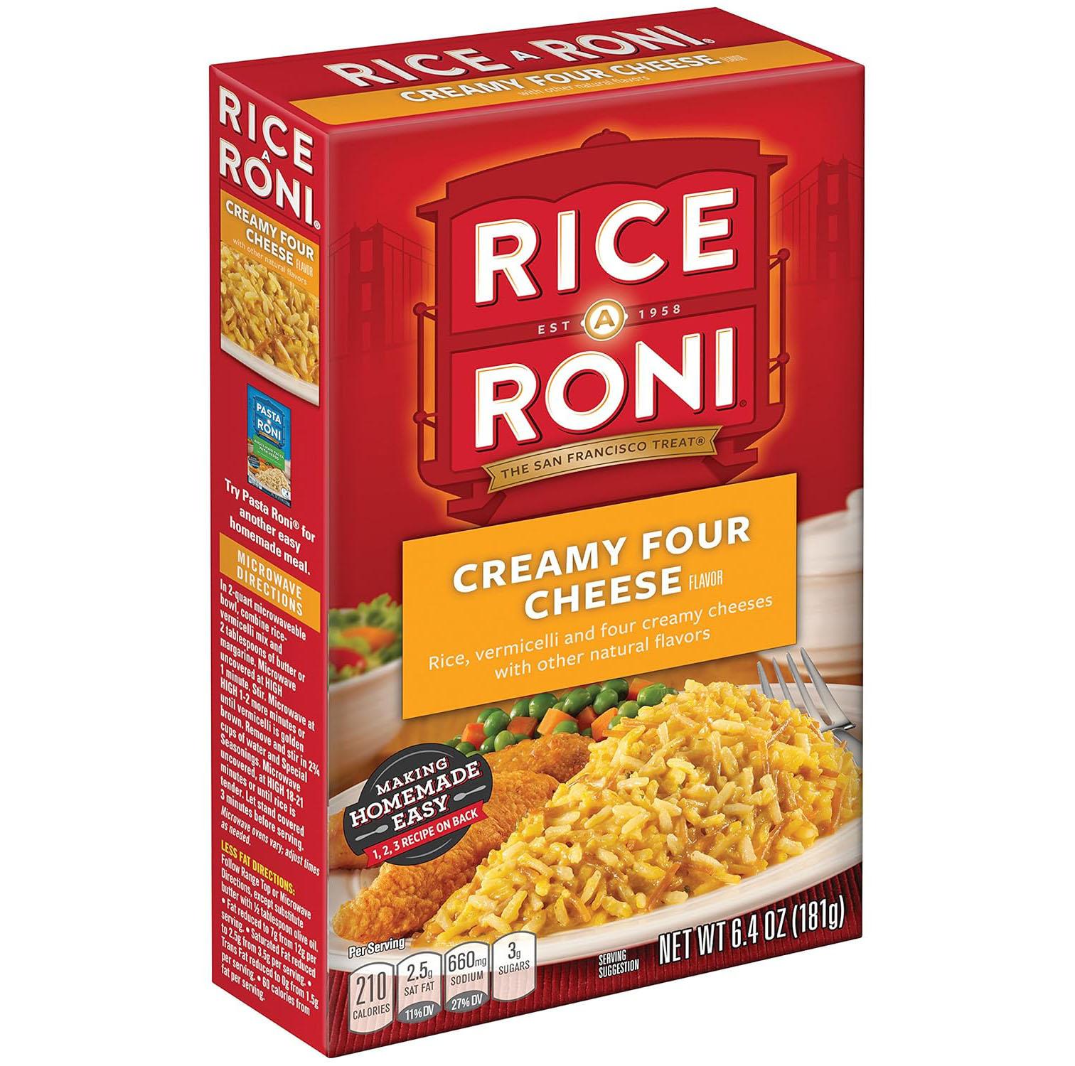 Rice-A-Roni Creamy Four Cheese 12 Pack for $11.40