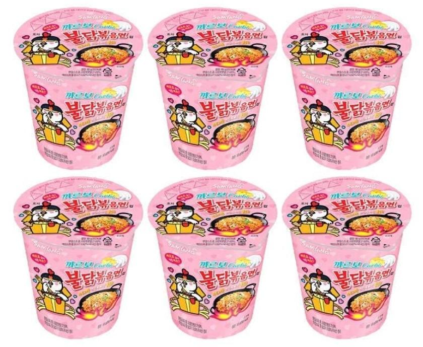 Samyang Carbo Spicy Chicken Fried Cup Noodles 6 Pack for $8.32