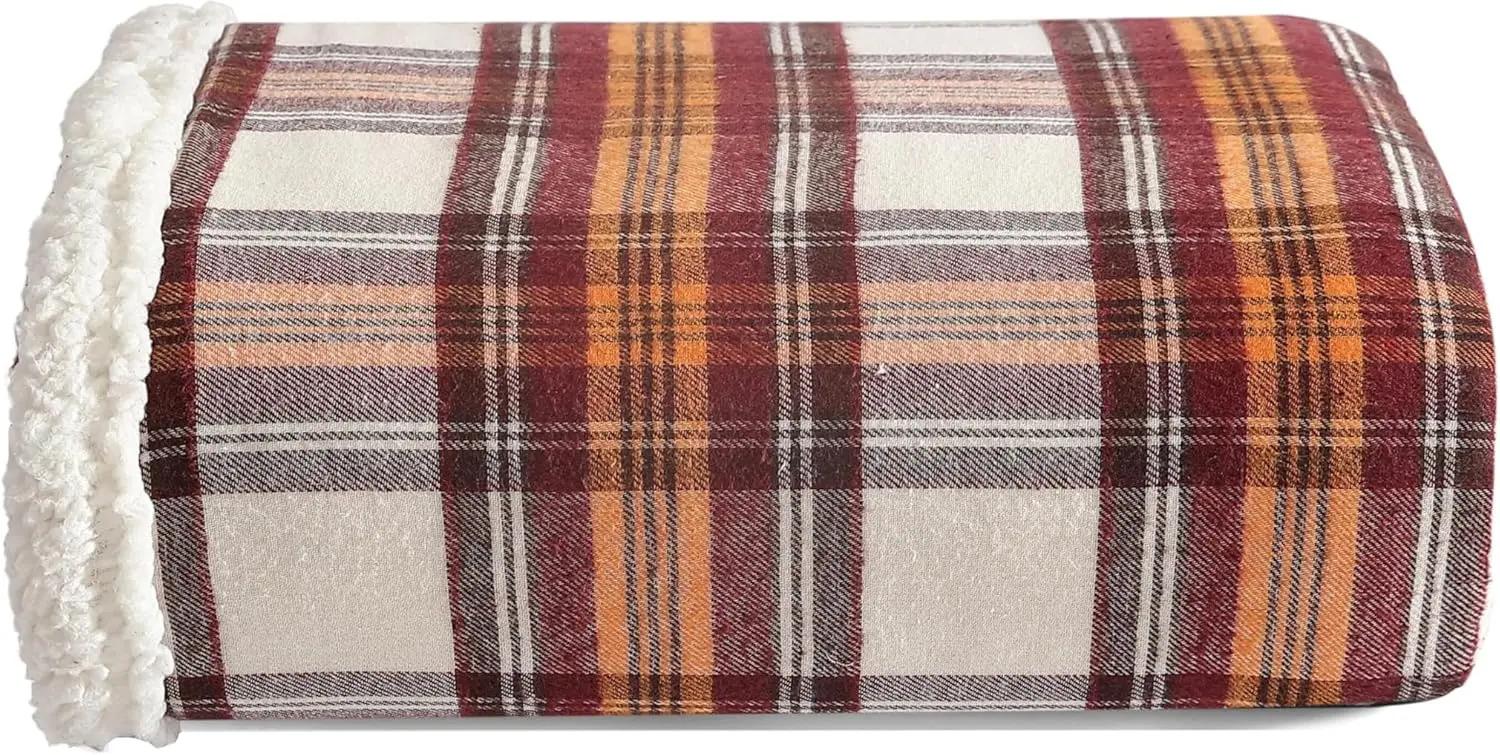 Eddie Bauer Reversible Sherpa and Fleece Bedding Throw Blanket for $11.32