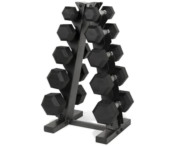 150Lbs CAP Coated Rubber Hex Dumbbell Weight Set for $148.99 Shipped