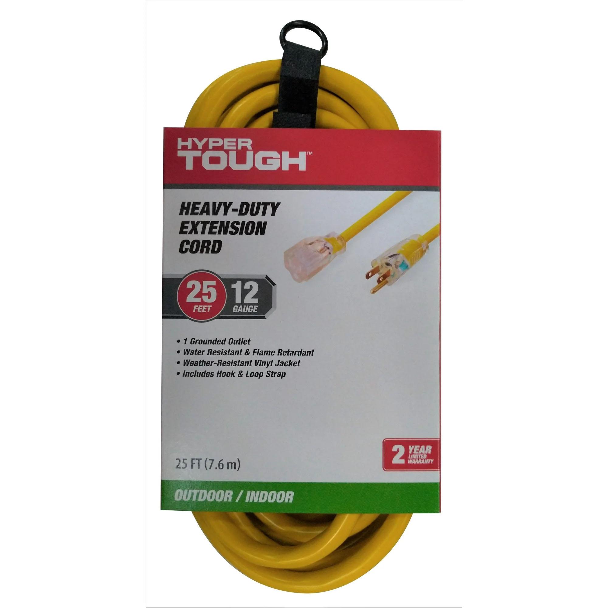 Hyper Tough 12AWGX3C 25ft Indoor and Outdoor Extension Cord for $9.97