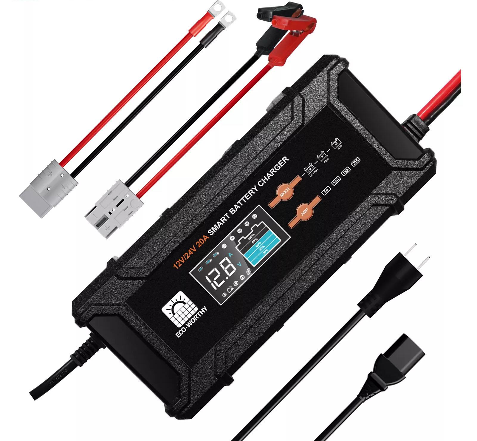 Eco-Worthy 12V Automatic Smart Battery Charger for $47.99 Shipped