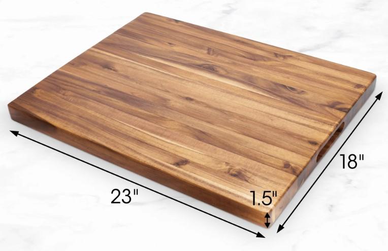 Architec XL 18x23 Edge Grain Acacia Cutting Board and Chop Block for $15