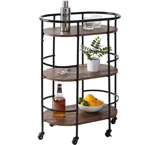 Honey Can Do 3-Tier Rolling Bar and Serving Cart for $24.99