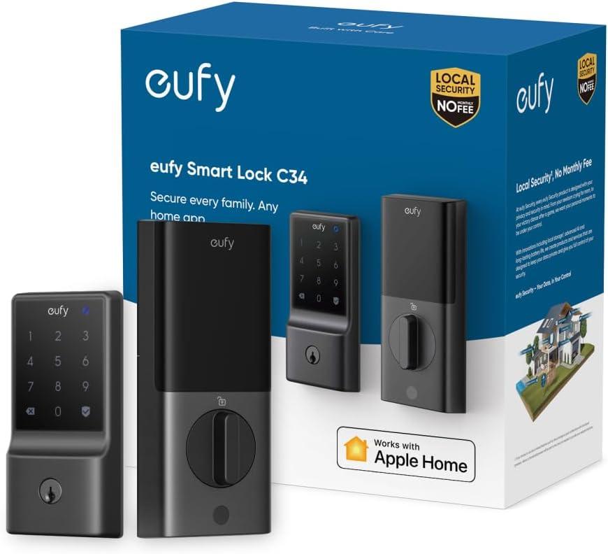 eufy Smart Lock C34 WiFi Keyless Entry Door Lock Deadbolt T85D2 for $69.99 Shipped