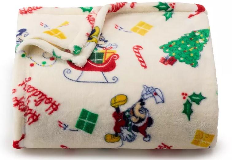 Disneys Holiday Oversized Supersoft Plush Throw Blanket for $4.45