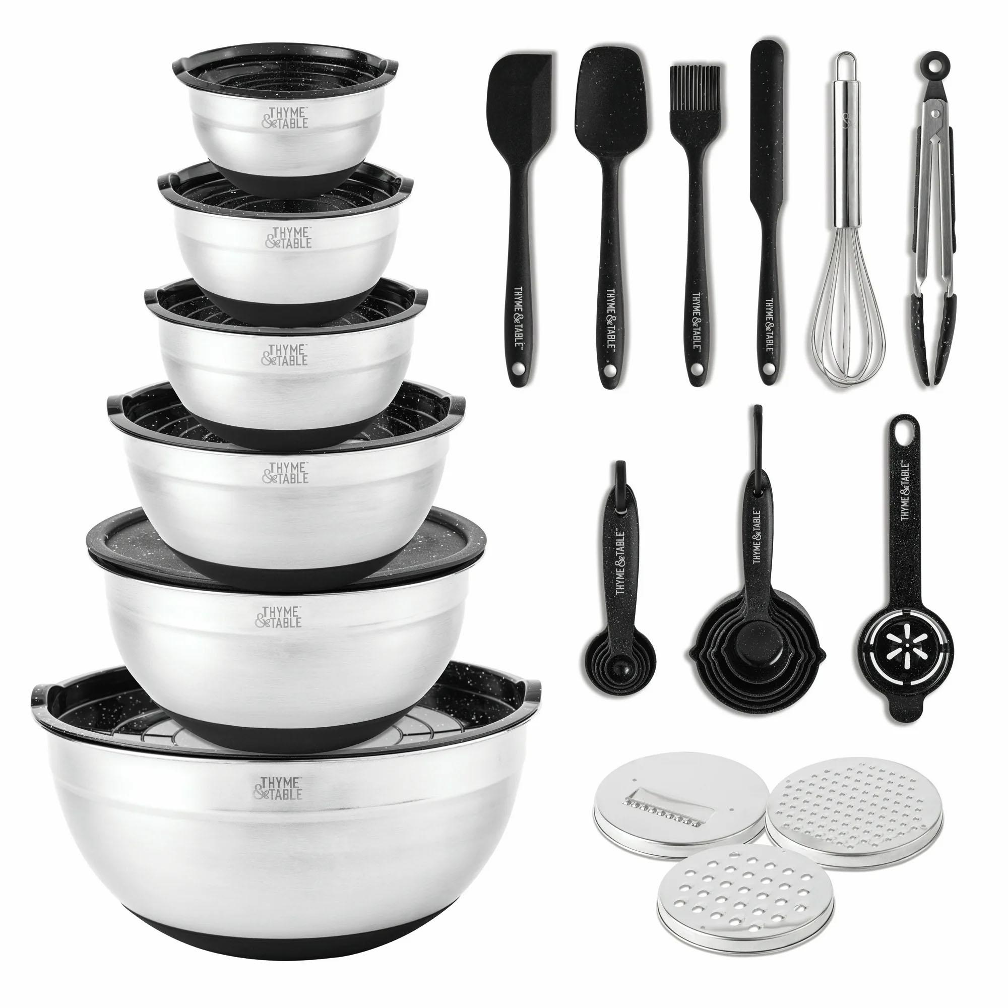 Thyme and Table 32-Piece Stainless Steel Mixing Bowls for $28.88