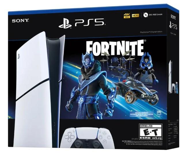 Sony PlayStation 5 Slim Console Digital Edition Fortnite Bundle for $299.99 Shipped