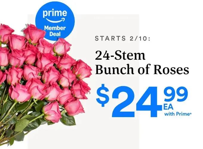 Whole Foods Market 2-Dozen Bunch of Roses Flowers for $24.99