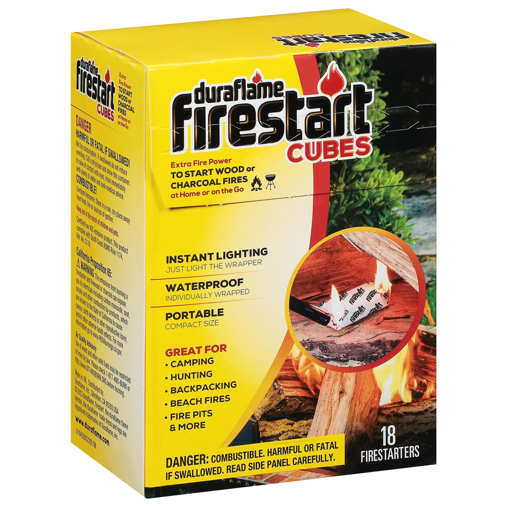 Duraflame Firestart Cubes Fire Starters Wood 18 Pack for $4.97