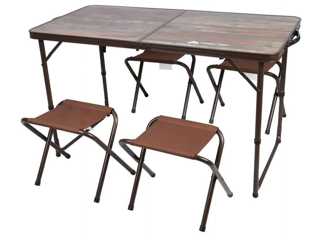 Ozark Trail Durable Steel and Aluminum Table and Stools for $25