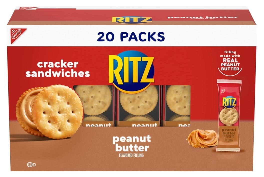 RITZ Peanut Butter Sandwich Crackers 20 Packs for $4.74